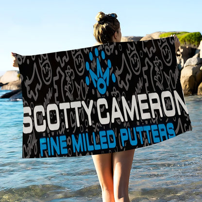 Scotty Camerons Flag Anime Beach Swimming Towel Soft Absorbent Washcloth Children's Gifts for Kids Travel Camping Gym