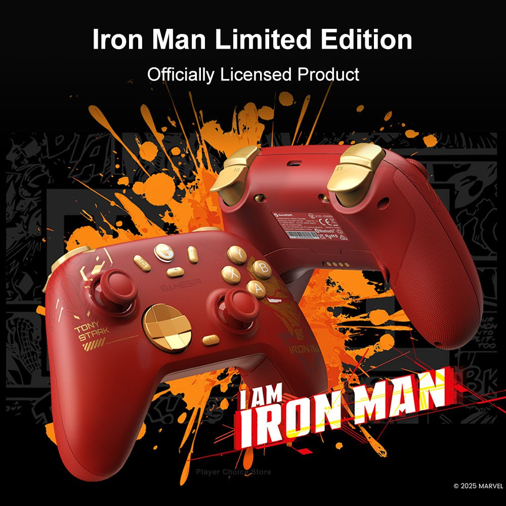 GameSir Nova 2 Lite Iron Man Edition PC Gamepad Wireless Controller for Windows iOS Android Mobile Steam Switch 2&1 Controle