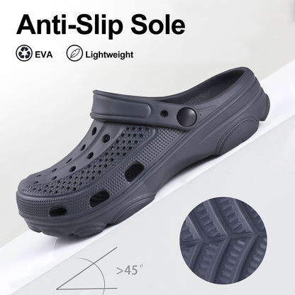 LItfun Adjustable Garden Clogs Breathable Cozy Home Shoes Men Clogs Sandals Arch Support Sandals For Men Classic Clogs Slippers