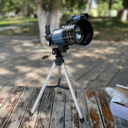 Telescópio Astronômico 30070 com Espelho Localizador Tripé Clipe de Telefone Alta Ampliação Entrada Usando Observação Astronômica de Estrelas