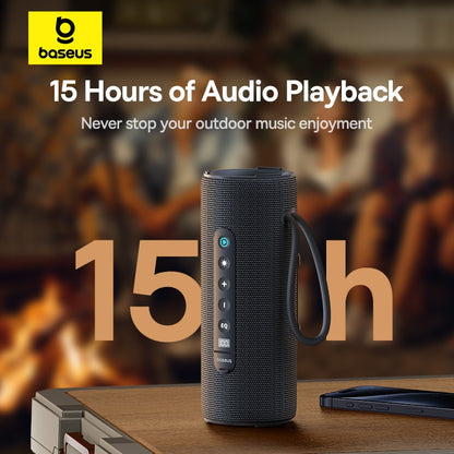Baseus AeQur 30 Air Alto-falante Portátil Sem Fio Bluetooth 5.3 Emparelhamento TWS Display Digital 15H Reprodução de Áudio Caixa de Som para Acampamento IPX5