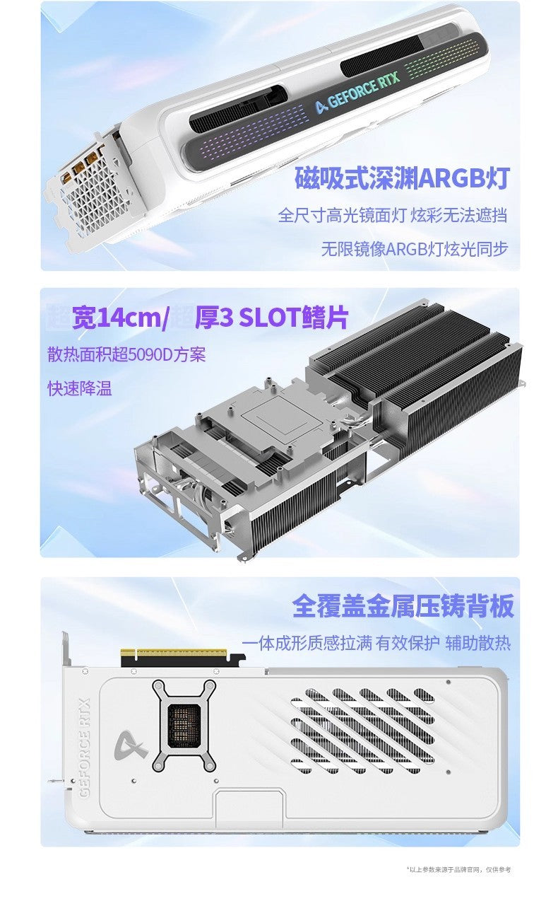Esports Rebel RTX5080/5090D V2 White Desktop Computer Black Myth Wukong Game Independent Graphics Card