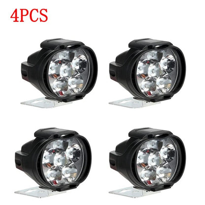 1/4 unidades Farol de motocicleta Luz de trabalho Spot Light 6 LED Auxiliar Farol de motocicleta Lâmpada de neblina de moto Scooter Lâmpadas modificadas