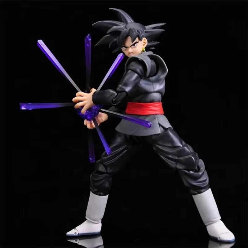 Novo Boneco Articulado de Anime Dragon Ball Black Goku Zamasu de 14cm - Versão Filme Super Saiyajin Dbz com Vários Acessórios