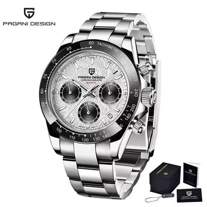 40mm New V2 PAGANI DESIGN Men's Quartz Watches Sapphire Retro Chronograph Stainless Steel Waterproof Watch Men Relogio Masculino