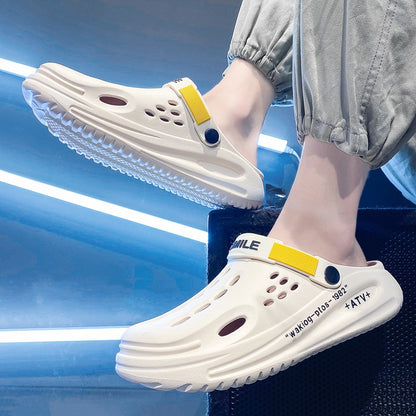 Big Size 47 Fashion Men Beach Sandals Outdoor Clogs Comfortable Indoor Slippers Trend Men Casual Shoes Home Garden Shoes Sandals