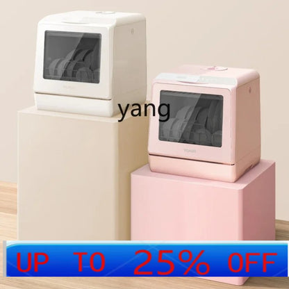 LTT Dishwasher Household Mini White Small Dishwasher Disinfection Sterilization