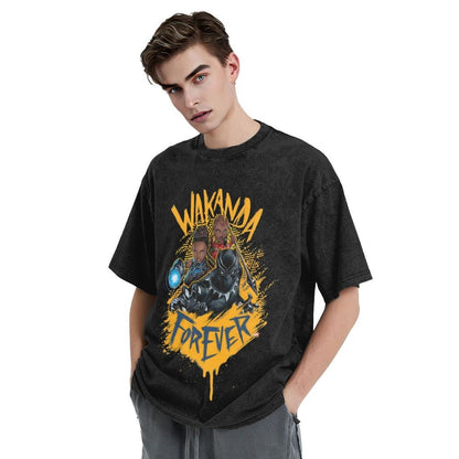 Men's Frgrt T Shirt Black Panther 100% Cotton Clothing Humorous Short Sleeve Crew Neck Tee Shirt 6XL T-Shirts