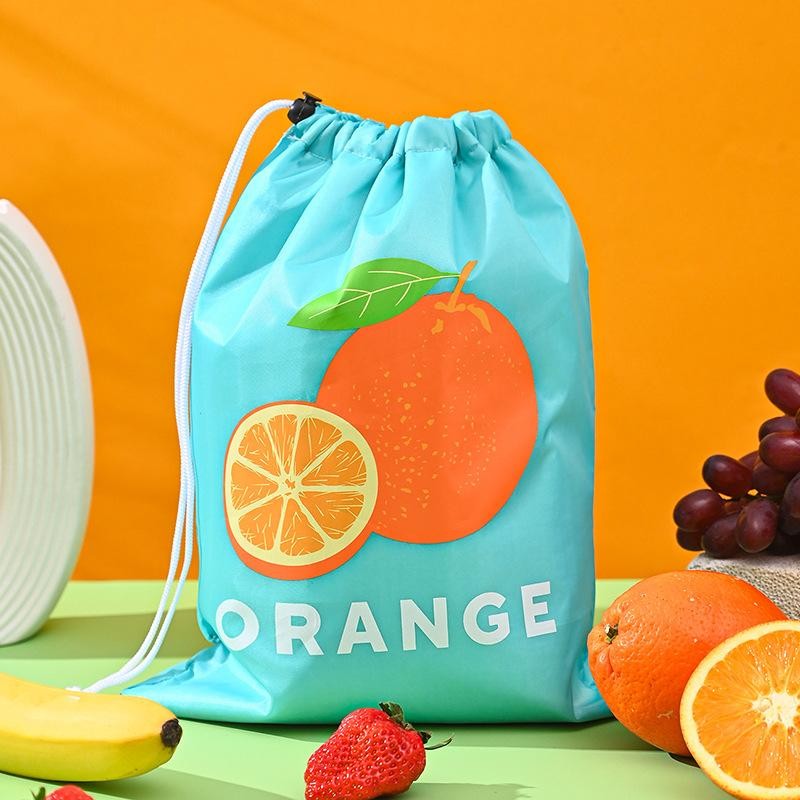 1/3PCS Fruit Vegetable Freshkeeping Bag Banana Storage Bag Vegetable Preservation Anti Ripening Insulated Drawstring Reusable