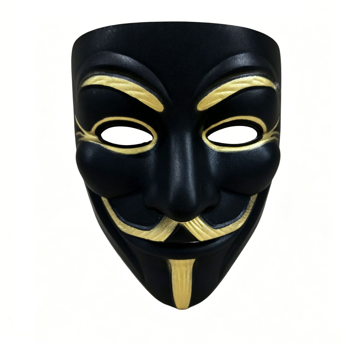 2Pcs Thickened Matte Hard Plastic Party Mask For Man Women Strap Retro Smiling Face Design Halloween Cosplay Masquerade