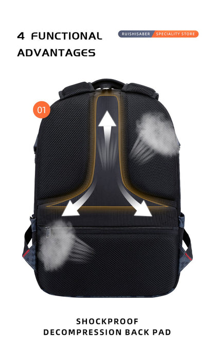 2025 New Waterproof Man Backpack Fit 17inch Laptop USB Charging Backpack Women Oxford Travel Male Bag Vintage School Bag Mochila