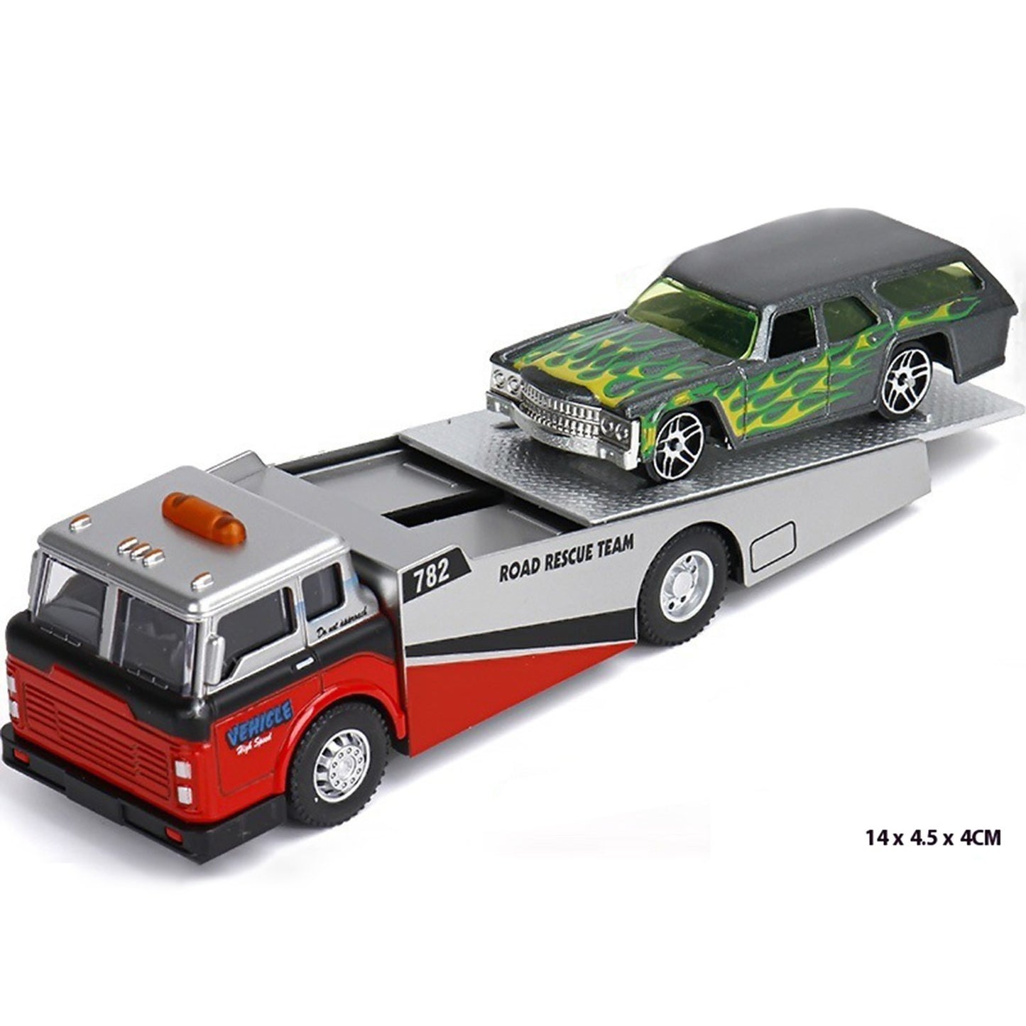 Minicaminhão de Reboque de Contêiner 1:64 Brinquedo Modelo de Liga Série de Carros Diecast com Veículos de Metal de Fricção Modelo Clássico Presente Infantil