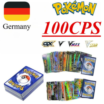 Cartas de Jogo Pokémon em Inglês/Alemão/Espanhol/Coreano/Francês Pikachu Mew Coleção de Cartas Colecionáveis PTCG Brinquedos de Presente Cartas de Jogo de Mesa