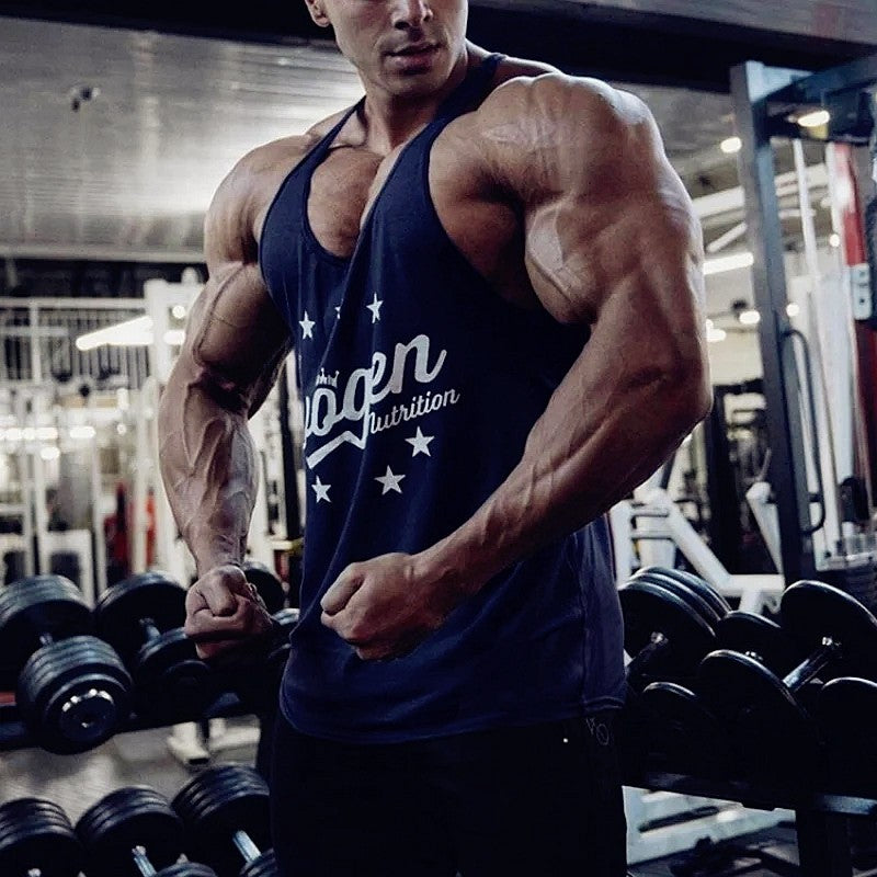 Muscle Men's Sports Tank Top Cotton undershirt gym Tops Sleeveless Tank Top Men fitness Running sweatshirt vest