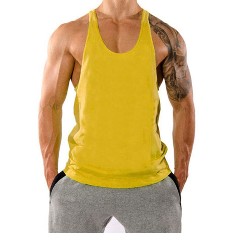 Men Cotton Tank Tops Quick Dry Gym Vest Male Bodybuilding Sleeveless Shirt Elastic Basketball Singlet Gym t-Shirt Man Clothing
