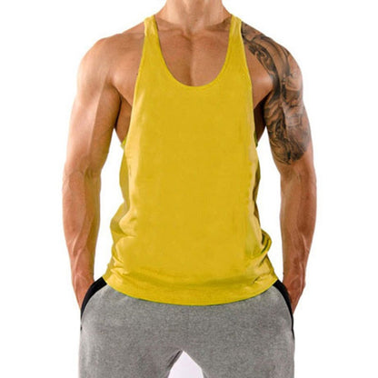Men Cotton Tank Tops Quick Dry Gym Vest Male Bodybuilding Sleeveless Shirt Elastic Basketball Singlet Gym t-Shirt Man Clothing