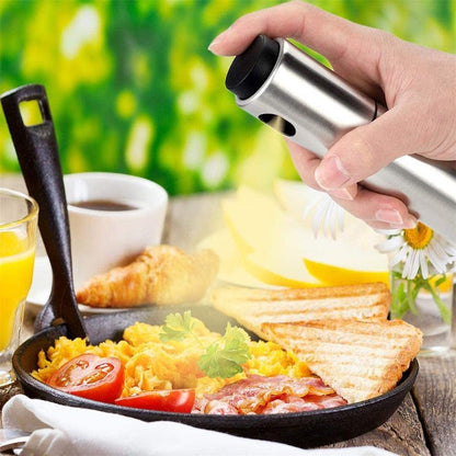 Difusor de spray de azeite para churrasco em aço inoxidável 304 de 100ml para cozinha, garrafa dispensadora, recipiente de esguicho, panela de injeção de vinagre/combustível
