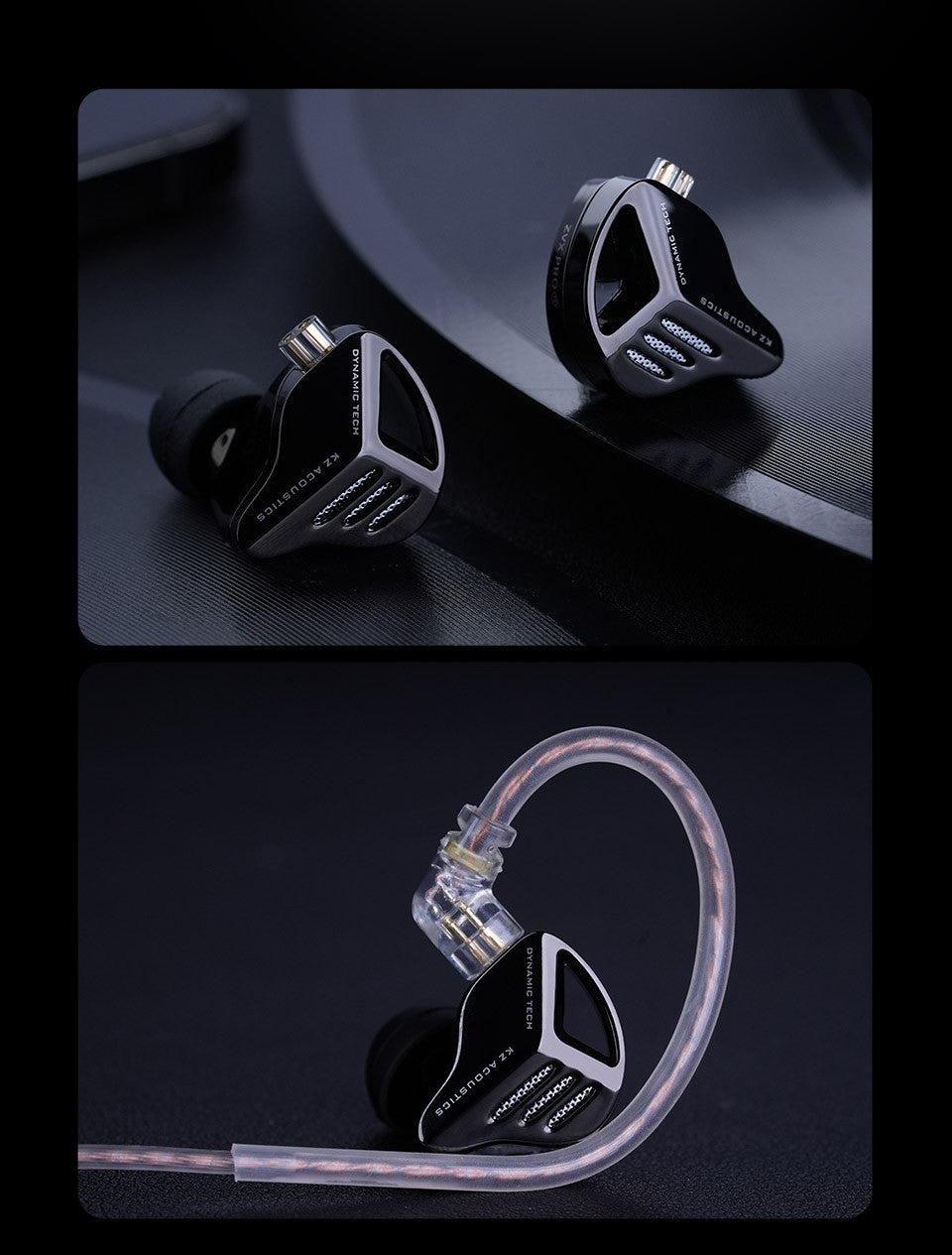 Fones de ouvido KZ ZVX Pro dinâmicos HIFI com graves, intra-auriculares, monitor de ouvido, fones de ouvido esportivos com cancelamento de ruído