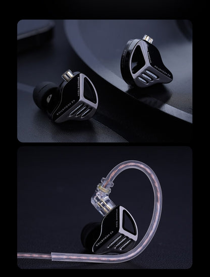 Fones de ouvido KZ ZVX Pro dinâmicos HIFI com graves, intra-auriculares, monitor de ouvido, fones de ouvido esportivos com cancelamento de ruído
