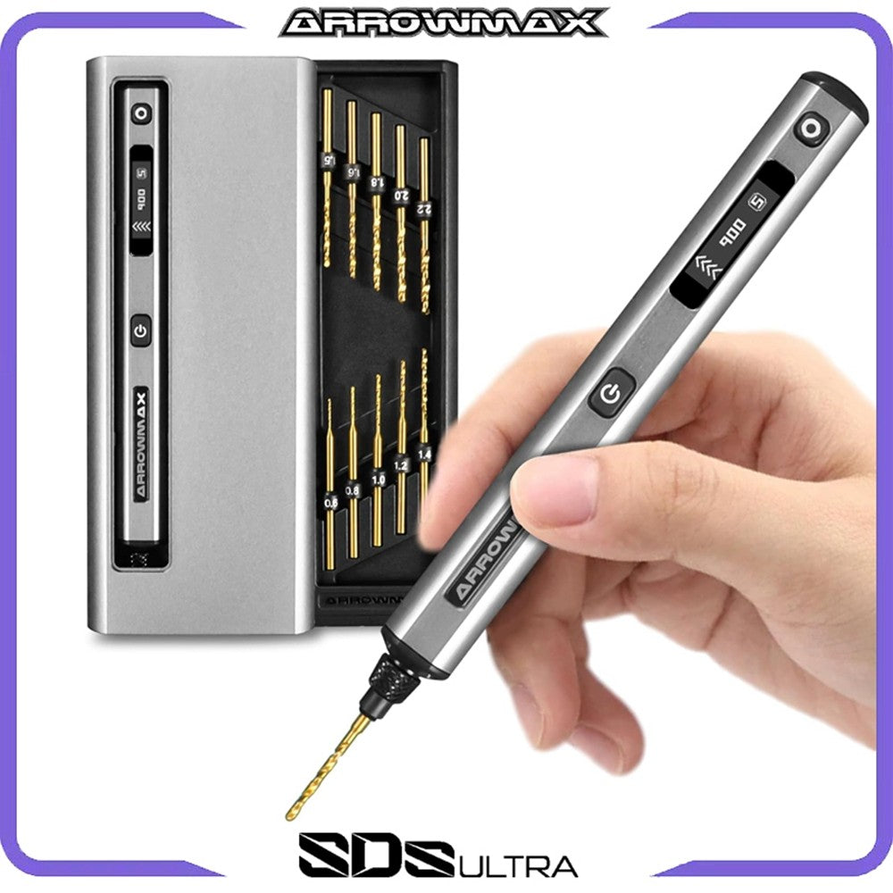 Mini Furadeira Elétrica ARROWMAX Ferramenta Rotativa Furadeira Sem Fio Recarregável para Artesanato Madeira Plástico Alumínio Moeda Casa DIY SDS Ultra