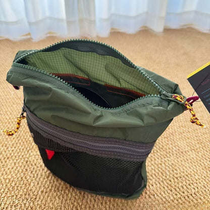 2025 New Ultra-Light Unisex Single-Shoulder Crossbody Bag, Hollow Mesh Color-Blocked Men's Cycling Travel Messenger Bag