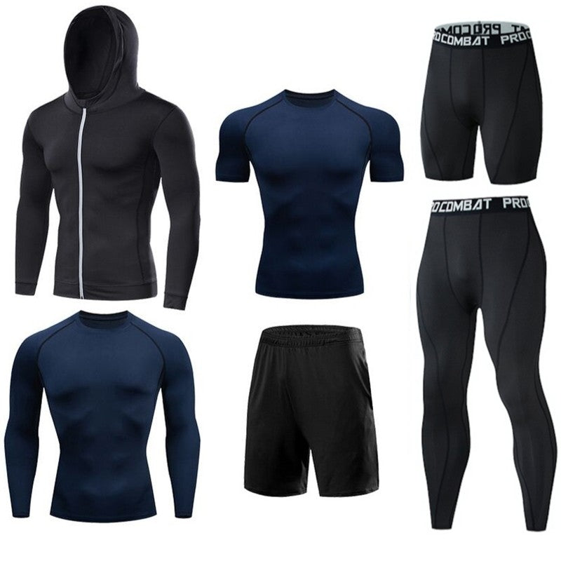 Men's Running Compression Tshirts Quick Dry Soccer Jersey Fitness Tight Sportswear Gym Sport Short Sleeve Shirt Breathable