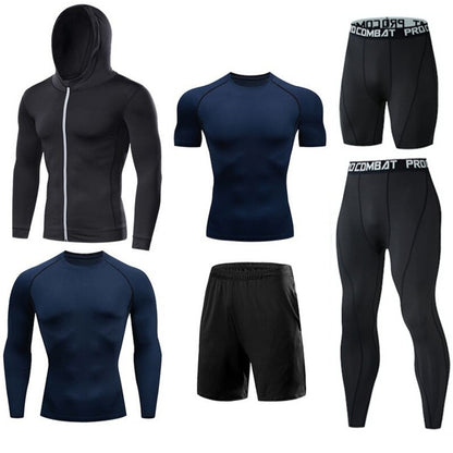 Men's Running Compression Tshirts Quick Dry Soccer Jersey Fitness Tight Sportswear Gym Sport Short Sleeve Shirt Breathable