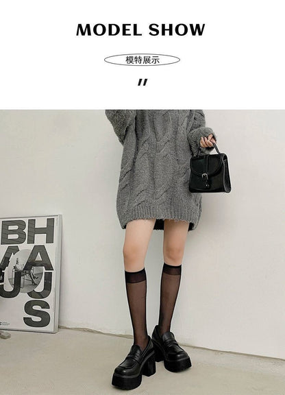 autumn Platform Mary Jane Shoes Ladies Hot Sale High Heels Loafers Women Shoes Retro Chunky Heels Pumps Woman Uniform College