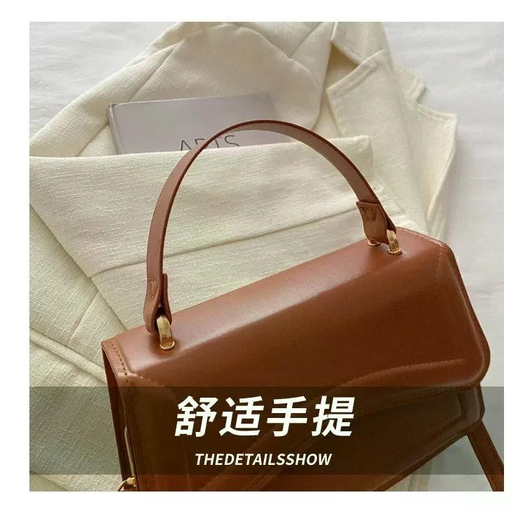 High Quality PU Leather Handbag Purse Women's Bag Solid Color Shoulder Crossbody Bags Lady Messenger Small Tote for Women Girls