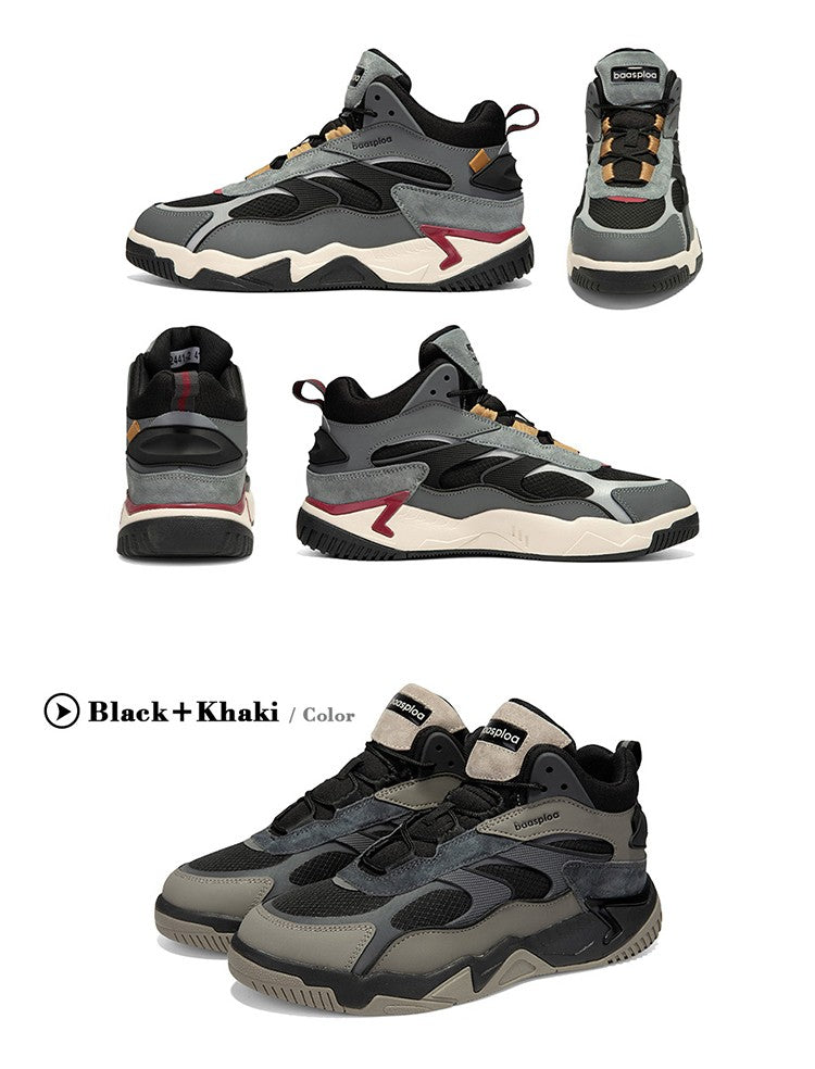 Baasploa Winter Men Leather Sneakers Casual Fashion Waterproof Sport Shoes For Man Plush Warm Male Sneakers Non-Slip Outdoor