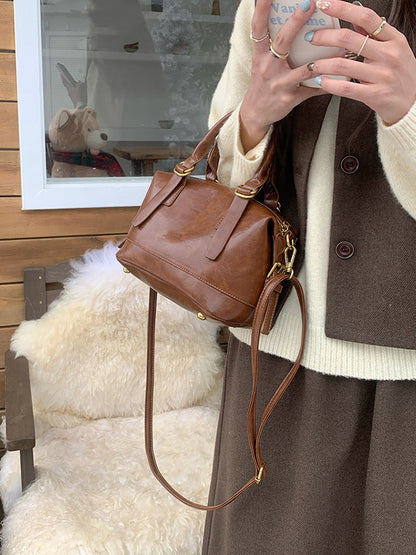 2025 new retro crossbody bag, shoulder bag, pillow bag, bowling bag, fashionable casual business daily commuting women's bag