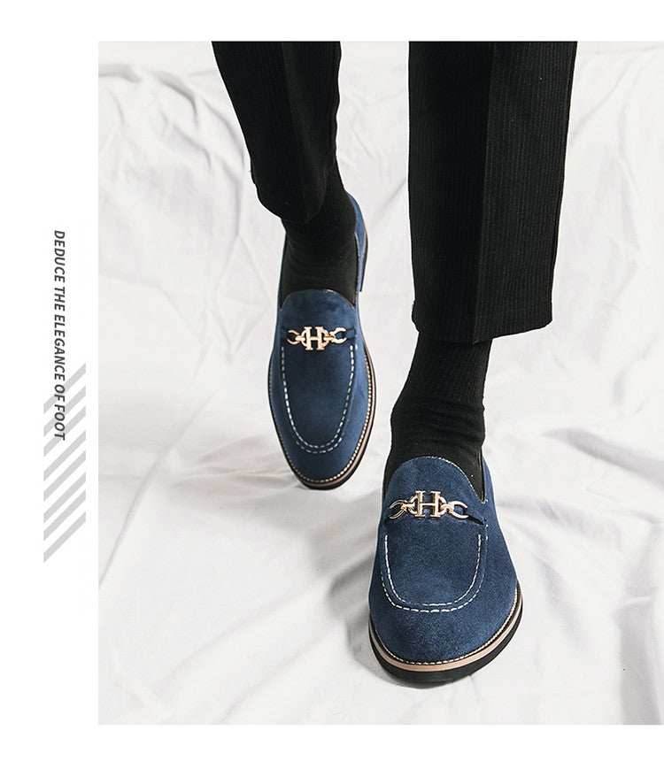 Fashion Brand Men Suede Leather Shoes Comfortable Pointed Social Shoe Male Driving Shoes Luxury Flat Loafers Men zapatos hombre