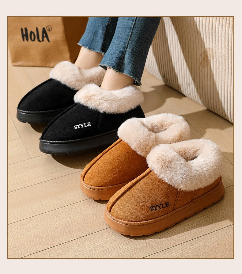 Comwarm Women's Snow Boots For Outdoor Classic Non-Slips Winter Warm Snow Boots Fashion Cozy Plush Women Boots Fuzzy Home Boots