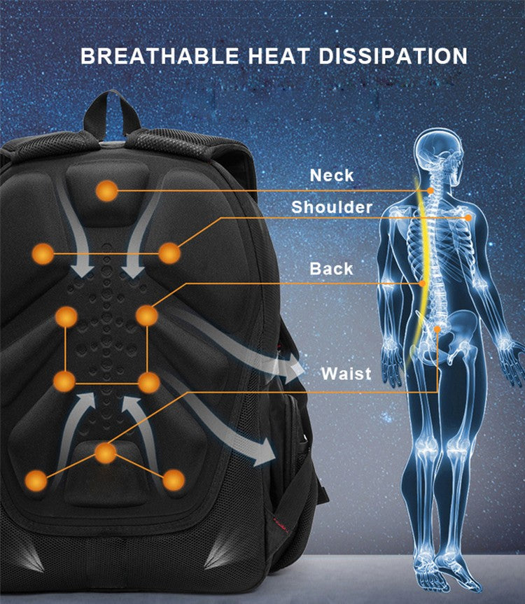 Mochila Masculina Antifurto Impermeável para Notebook de 17 polegadas com Carregamento USB, Mochila de Viagem de Negócios e Escolar Masculina