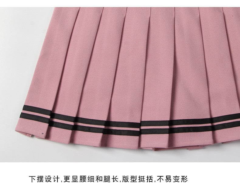 High Waist Women's Skirts Striped Pleated Elastic Waist Female Sweet Mini Dance Plaid Skirt Y2k Korean England Style