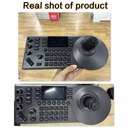 NDI 4D Joystick Keyboard 3-inch Color Screen Network Visca Pelco-D/P Protocol Rocker Console POE Camera Control Keyboard