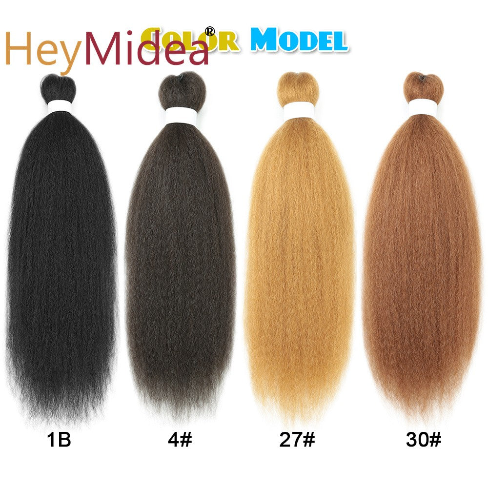 Cabelo sintético Vixen Bundles para crochê 26 polegadas, DIY, pré-esticado, extensões de cabelo para tranças, Kanekalon, pacotes de cabelo Yaki liso para rabo de cavalo