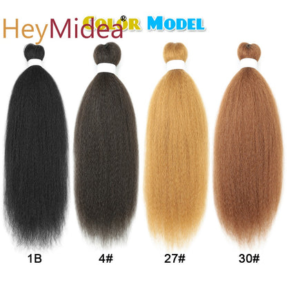 Cabelo sintético Vixen Bundles para crochê 26 polegadas, DIY, pré-esticado, extensões de cabelo para tranças, Kanekalon, pacotes de cabelo Yaki liso para rabo de cavalo