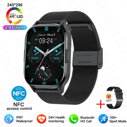 Smartwatch Ultrafino Masculino Feminino Tela Sempre Ativa Pulseira Esportiva Chamada Bluetooth Fashion Smartwatch Saúde Mostrador Personalizado