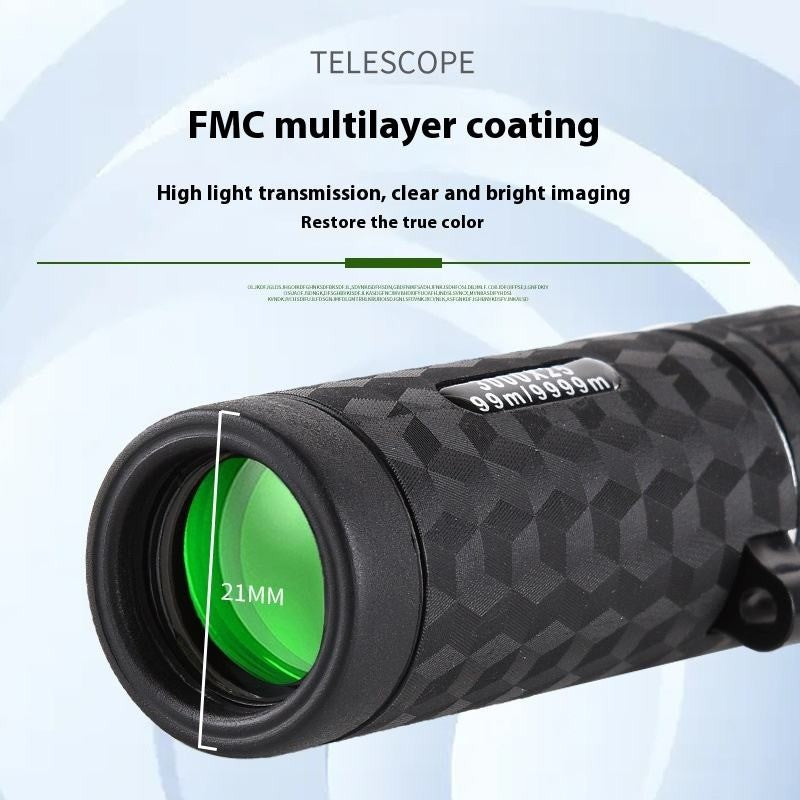 Monóculo 3000X25 Poderoso Portátil Prisma BAK4 Revestimento FMC Leve Mini Telescópio para Concertos Caça ao Ar Livre Acampamento