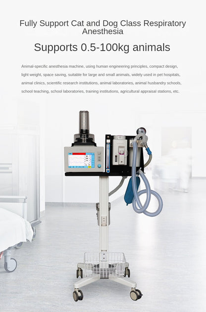 DA1200V2  Pet Veterinary Anaesthesia Respirator Pet Anaesthesia Machine Cats Dogs Respiratory Anaesthesia Machine Aluminium Type