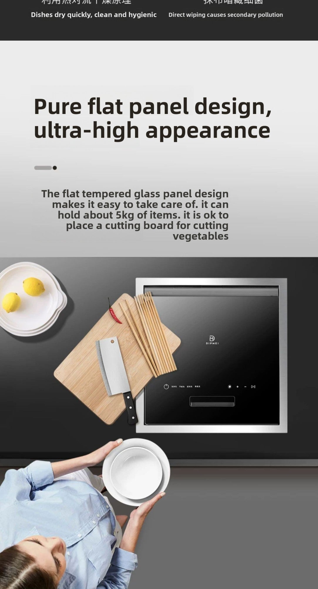 Daimei x1 Single Slot Dishwasher Independent Fully Automatic Sink Corner Small Recessed Pot Dishwasher