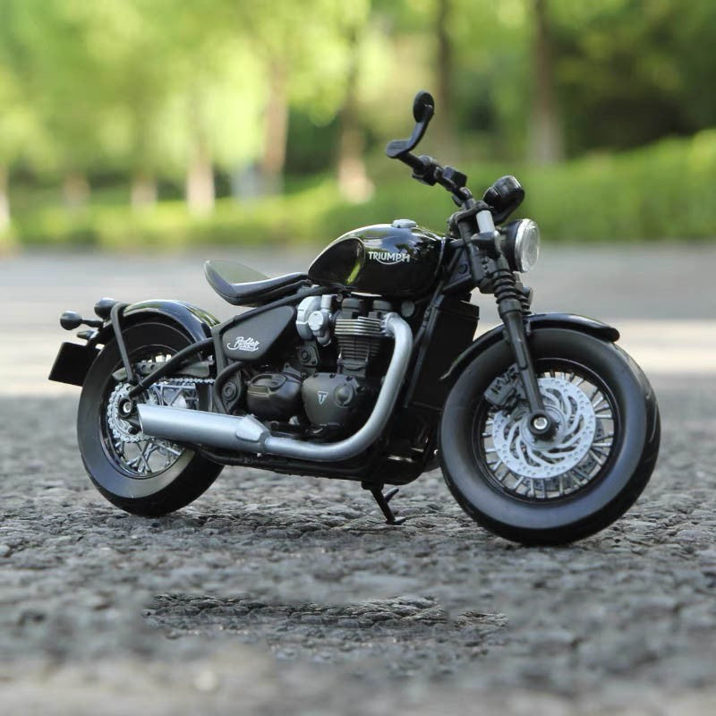 WELLY 1:12 Triumph Bonneville Bobber Miniatura de Liga de Motocicleta de Brinquedo Simulação de Brinquedo de Metal Fundido de Motocicleta para Crianças