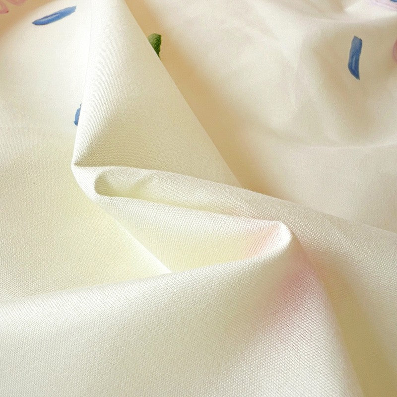 3pcs New Printed Quilt Set for Ladies Bedroom Apartment Student Dormitory Sweet Wind Cartoon (1pc Quilt Set +2pcs Pillowcase)