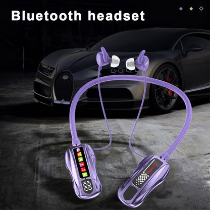Wireless Headphones Bluetooth 5.4 Earphone HiFi Stereo Outdoor Sports Headset with Mic LED Display Neckband Earphones Earbuds