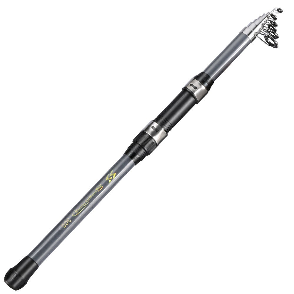 Vara de Pesca Sougayilang Carbon 2.1-3.0m Vara de Pesca Telescópica Vara de Arremesso Portátil para Pesca de Lazer Pesca em Água Salgada