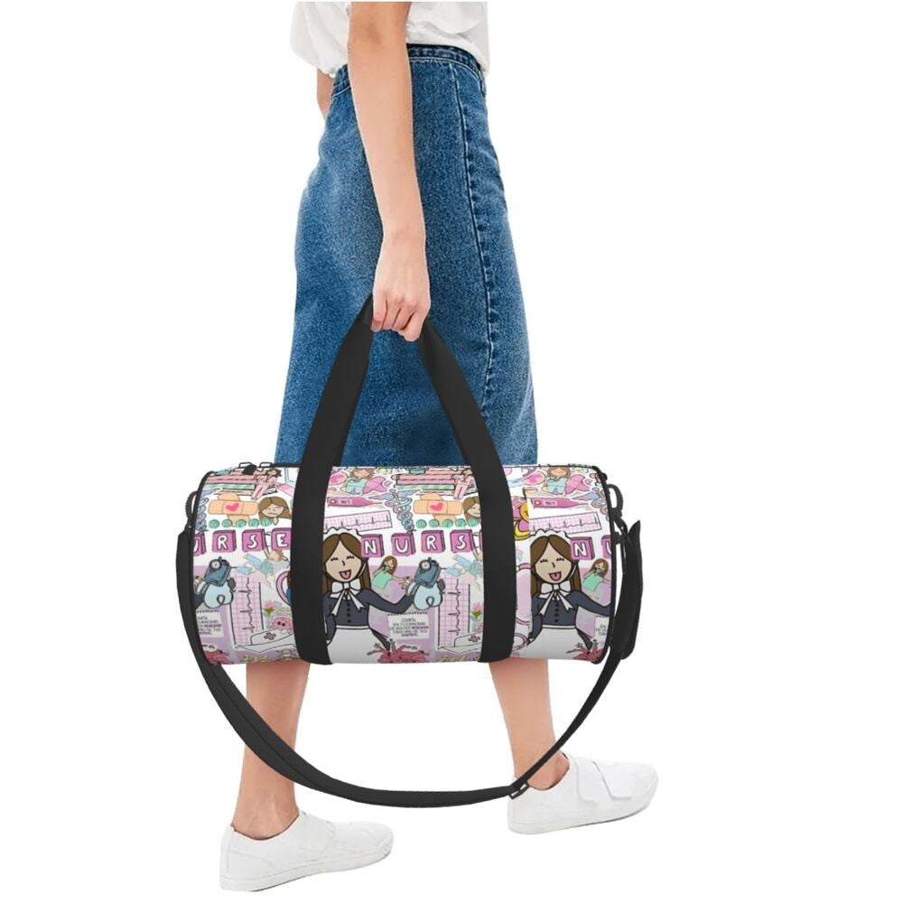 Couple Travel Bag Enfermera En Apuros Doctor Nurse Gym Bag Large Oxford Custom Handbag Colorful Casual Sports Bag
