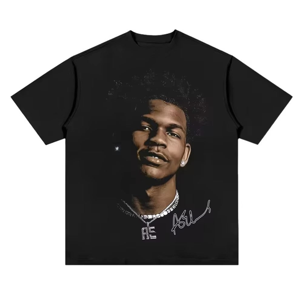 American Professional Basketball Star Sports Tee Shirt Homm Men Clothing Short Sleeve Oversize Printing Pullover T-shirt