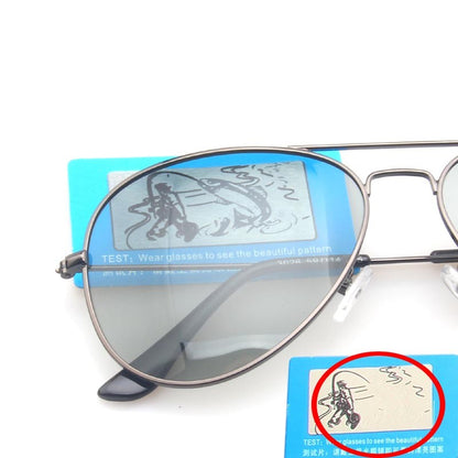 Óculos de Sol Polarizados Masculinos, Fotocromáticos, Modelo Aviador, Armação da Moda para Homens 3026