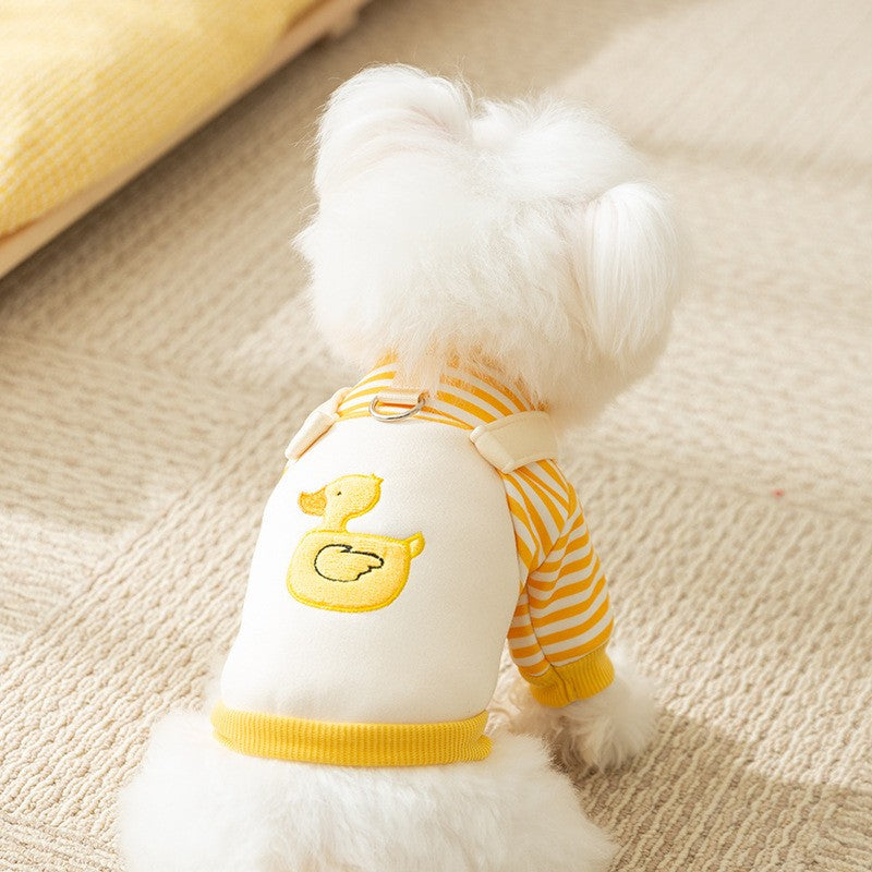 Roupas de inverno para cachorro, Moletom com capuz fofo de desenho animado, quente, para Chihuahua, Bulldog Francês, Roupa para filhotes, Casaco, Fantasia para cães de estimação